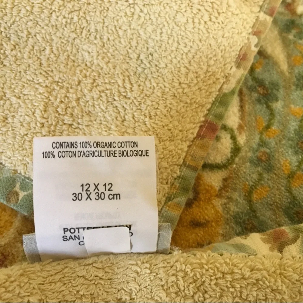 Pottery Barn organic cotton wash cloth
